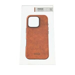 Aa2N Genuine Ridge Leather Cover for APPLE iPhone 16 Pro 6.3" Tobacco Brown